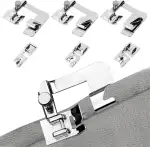 6 Stück MultifunktionsNähfuß, Saumfuß/Saumfuss Set, Edelstahl, Rollsaumfuß, Silber, für Brother, Singer, Elina, Janome (3/4/6 mm, 4/8, 6/8, 8/8 Zoll)