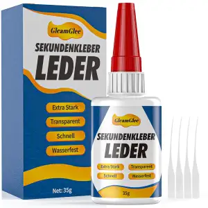 Lederkleber Super Glue – Extra Starker, Transparenter & Wasserfester Kleber für 