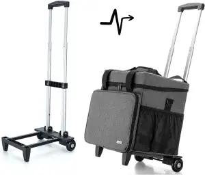 Luxja Overlock Trolley, Abnehmbarer Nähmaschinentrolley für Meiste Gängigen Haus