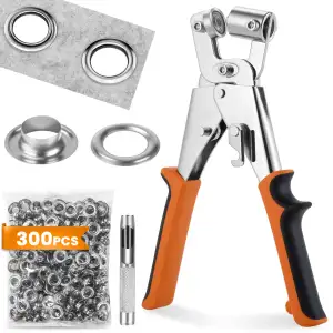 Profi Ösenzange Set mit 300 rostfreien Ösen (Ø 10mm) I Magnetische Ösenpresse au