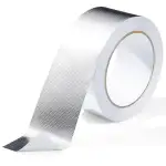 Aluminium Klebeband, Aluminiumband, Aluminiumfolie Hitzeschild Band, Silber Alu Klebeband, Glasfaser Hitzeschild Folienband für Schlauch und Auto Verwendung 50mm*20m