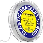 FANDAMEI 0.5mm x 70m Gummiband Für Armbänder, Elastisches Band Für Armbänder, Schnur Für Armbänder, Transparente Armband Schnur für DIY Handwerk Schmuckherstellung