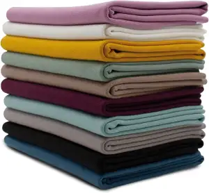 VmG-Store 10x 0,25m Bündchenstoff Set Schlauchware 95% Baumwolle, 5% Elasthan Au