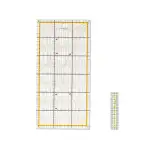 KEARING Patchwork Lineal Set 30×15 cm + Mini Quiltenlineal 10×2 cm – Transparentes Acryl Nählineal mit Raster und zweifarbiger Skala – Rutschfest für Quilten, Nähen & Stoff zuschneiden