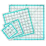 QWORK® Patchwork Lineal, 12.5"/ 9.5"/ 6"/ 4.5", Acryl-Nählineal für DIY-Quilten und präzises Schneiden, 4 Stück