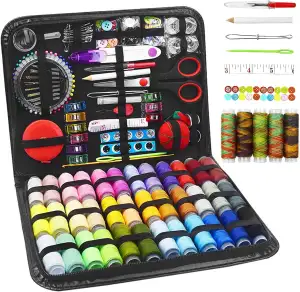 VELAJA Nähset 229 Teile, Nähzubehör Grundausstattung mit Nähgarn für Nähmaschine