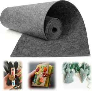 Mbsomnus Filz Meterware 30 cm×300 cm×2 mm Filzrolle Grau Filzstoff Meterware 2 m