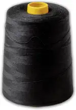 IPEA Nähgarn Schwarz Professionell – GROSSE SPULE mit ganzen 9000 Metern (10000 Yard) – Faden für Nähmaschine, Overlock und Handnähen – Reißfestes und Verhedderungsfreies Garn Schneiderei Näharbeiten