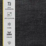 TAPHICEROS Leinenstoff, Dunkelbeige 500cm x 148cm, Dekostoff Polsterstoff Meterware Leinen Leinwandstoff Stoff Strukturstoff für Möbelstoff Vorhangstoff Sofa Stuhl DIY Kissen Tischdecken