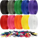 DOITEM 2,8 mm Reißverschlüsse 28 m Nylon-Endlos-Reißverschluss-Set mit Schieber und Reißverschluss zum Nähen und Basteln – 10 Farben