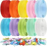 DOITEM 2,8 mm 10 Farben Reißverschlüsse 28 m Nylon-Endlos-Reißverschluss-Set mit Schieber und Rei...