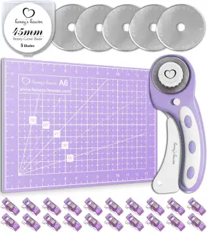Honey's Heaven 45 mm Rollschneider Stoffschneider Set inkl. A6 Schneideunterlage