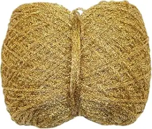 Gold Garn 250m 50g Glitzergarn Häkelgarn Strickgarn Metallic Kordel für DIY Fanc