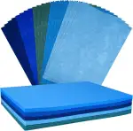 NEBURORA 2 mm dicke Filzplatten für Bastelarbeiten, 20 Stück steifer Filz für Bastelarbeiten, blaue Filzstoffplatten, Patchwork-Nähzubehör (Blaue Serie)