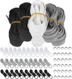 Reisverschluss - 2m endlosreißverschluss mit zipper Endstück - 6 Stück Teilbar Endlosreissverschl...