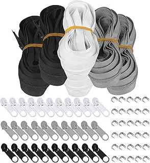 Reisverschluss - 2m endlosreißverschluss mit zipper Endstück - 6 Stück Teilbar Endlosreissverschl...