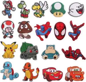 18 Stück Bügelflicken zum Kinder, Patches zum Aufbügeln Sortiert, Flicken zum Au