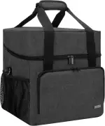 Luxja Overlock Tasche für Overlock Maschinen, Overlocktasche für Aufbewahrung Overlock-Nähmaschinen, Coverlocktasche für Transport Overlockmaschine und Zubehör, 33CM x 30,5CM x 34CM, Schwarz