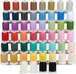 New brothread 100% Frosted Mattes Maschinenstickgarn 52 Spulen 40WT 500M für Brother Babylock Jan...