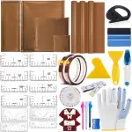 QUKLOGEN Wärme Presse Transfer Kissen Pad Set enthalten 4 Hitze Pressen Transfer Kissen Mat 3 Pack Teflon Blatt für Hitze Presse 2 Rollen Hitzebeständiges Klebeband 12 T Shirt Führung Regel