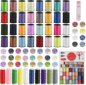 ZEFAN Nähgarn Set, 74 Stück Nähgarn für Nähmaschine, Garn Nähmaschine, Mix-Farbe