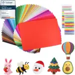 moinkerin 40 Farben Bastelfilz 20x30cm Filzstoff zum Basteln mit Nähgarn-Set 1mm Filzplatten für DIY Patchwork, Handarbeiten,Dekoration,Nähen Projekte (40 Stück)