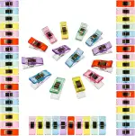 Stoffklammern Set, 60 Stück, 6 Farben Mix, Alternative zu Stecknadeln, DIY Zubehör für Nähen, Stoff Clip, Bastelklammer Nähzubehör, Stoffklammer, Stoffclips Textilien, Nähklammern Kit, Bastelclips