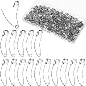 200 STK Silber Gebogene Sicherheitsnadeln Set 3,8cm Sicherheitsnadel Quilten, Edelstahl Nähen Quiltnadeln Gebogen Nähnadel Zum Quilten Stricken Nähen Basteln