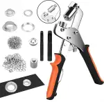 Ösenzangen Set Ösenpresse Austauschbar Zangekopf mit 600 Ösen (300pcs Ø6mm und 300pcs Ø10mm), Mag...