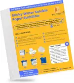 New brothread 12PCS A4 (29.7x21cm) Selbstklebende Wasserlösliche Stickvlies Bedruckbare Stickereipapier -Mittleres Gewich- zum Drucken oder Zeichnen von Mustern geeignet, Hand- und Maschinenstickerei