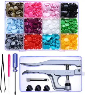 Seawhisper Kam Snaps Starterset von 360 Kam Snaps Druckknöpfe und Kam Snap Zange