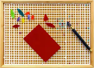 44 X 32 cm Buntglas Schneidematte,Doppellagige, abnehmbare Glasschneidematte mit