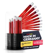 Paffrath® Rundlocheisen-Satz Rot (9-tlg.) - Hochwertiges Stanzwerkzeug für Pappe, Leder und mehr - Präzises Stanzen von 2-10mm in 1mm-Schritten - Ideal für Handwerker - Lochstanzer Set