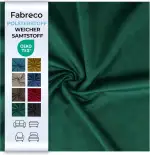 Samtstoff Meterware KRONTOS (100 x 145 cm) - Polsterstoff Möbelstoff Meterware – Bezugsstoff Möbelstoff - Stoffe zum Nähen - Weicher Samt Stoffe für Stühle & Sofa Beziehen (Grün)