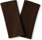 USIT, 2 Stück Ärmelbündchen für Schneiderbedarf, 18x8 cm, Ideal zum Reparieren von T-shirts und Sweatshirts, Dunkelbraun