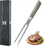 zayiko Professional Series Damast Fleischgabel 18 cm Klinge gefertigt aus 67 Lagen Damaststahl I ...