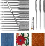 Nähmaschinennadeln, 60 Stück, langlebiges Nähmaschinen-Zubehör, 3 Größen 90/14, 100/16, 110/18, Nadeln zum Nähen von dicken Stoffen einschließlich Leinwand, Jeans, Herbstmantel