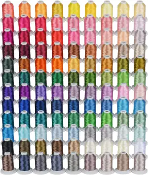 Simthread Polyester Maschinen Stickgarn 108 Farben, 800 Yards Schnappen Spulen, 