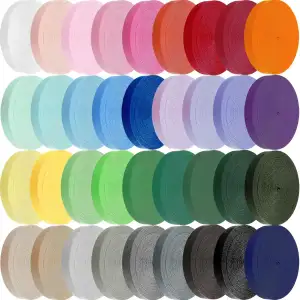 36 Mixed Farbe Baumwollband mit Fischgrätenmuster, 10mm 196 Yards Baumwolle Naht