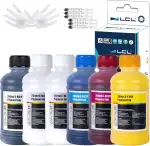 LCL 1500ML DTF Tinte, DTF Transfertinte Nachfülltinte für Epson ET-8550, XP-15000, L1800, L805, R1390, R2400, F2000, F2100, F2200, P700, P900,Wärmeübertragungsdrucktinte Set (250 ml x 6, CMYK 2 Wh)