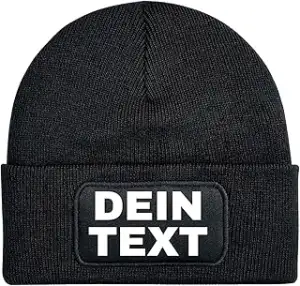 Unisex Erwachsenen Mütze Beanie Bedrucken Lassen - Mit Wunschtext personalisiert