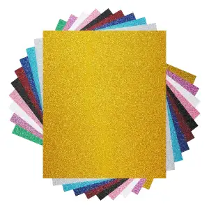 NANAPLUMS Glitzer Plotterfolie Textil - Heat Transfer Vinyl 30.5 cm*25.4 cm Tran