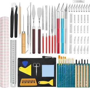 71 Stück Plotter Zubehör, Transferfolie Plotter für Vinyl-Plotter Zubehör Skalpe