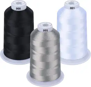 Simthread Maschinenstickgarn 5000M Spulen Set Polyester Stickgarn Klassische Far