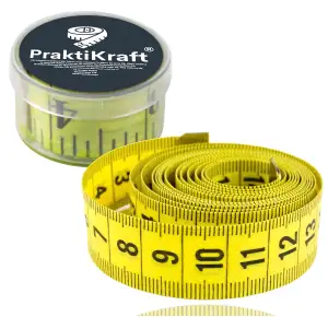 Massband 150 cm - 2 in 1 - cm + INCH Schneidermaßband - Maßband in Aufbewahrungs