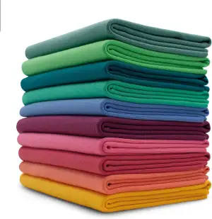 VmG-Store 10x 0,25m Bündchenstoff Set Schlauchware 95% Baumwolle, 5% Elasthan Au