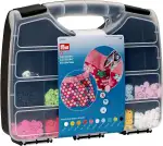 Prym 393900 Nähfrei Color Snaps Sortimentsbox inkl. 300 Druckknöpfe Ø 12,4 mm & Werkzeug-Set, Schwarz;transparent
