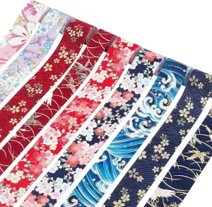 FINGERINSPIRE 17 m langes Baumwollband im japanischen Kimono-Stil, 9 Farben, für