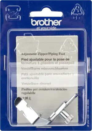 BROTHER Verstellbarer Reißverschlussfuß