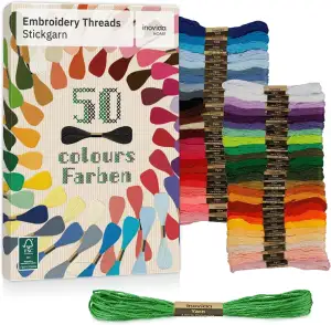 Stickgarn Set 50 Farben je 5 Meter – Freundschaftsarmbänder selber Machen – Nähg